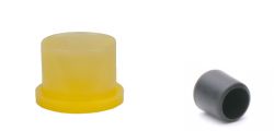 Füllnippelschutzkappe schwarz & Ventilschutzkappe gelb steckbar