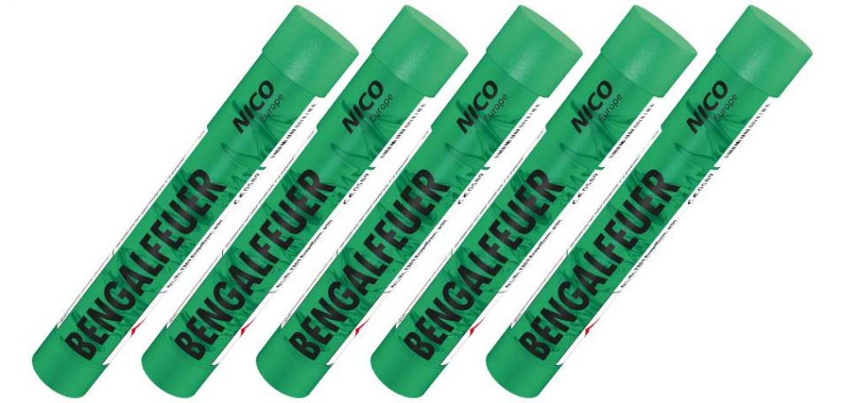 Nico Bengalfeuer - 5 Stück - grün