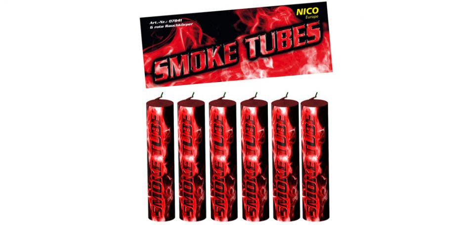 Nico Smoke Tubes Rauchgenerator - 6 Stück - rot