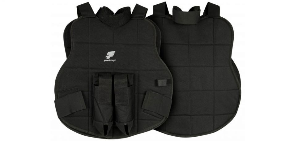 Protoyz Chest Protector / Brustpanzer 5 in 1 mit integrierter Pothalterung - schwarz