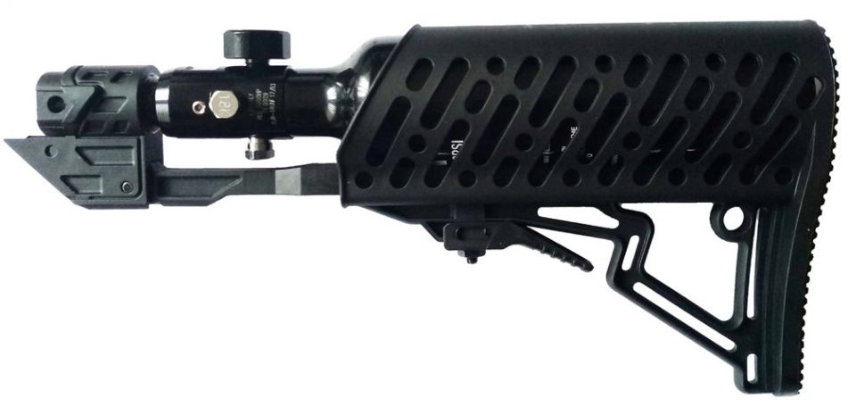 Tippmann TMC Air-Thru Stock / Schulterstütze komplett inkl. 0,2 Liter HP System - black