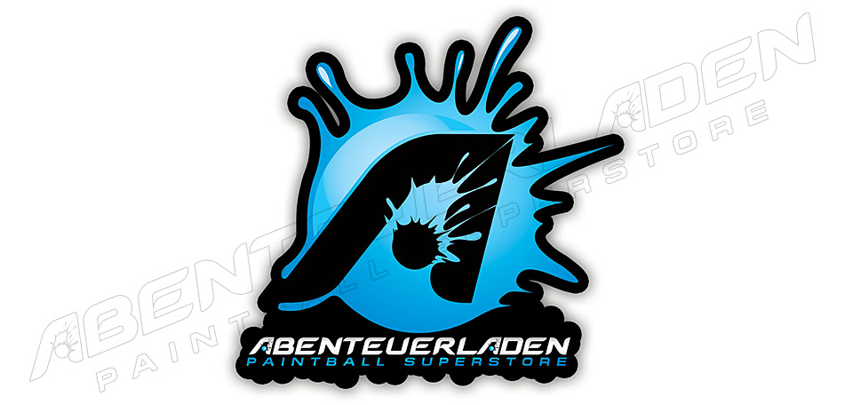 Abenteuerladen Aufkleber A-Logo Splat blau