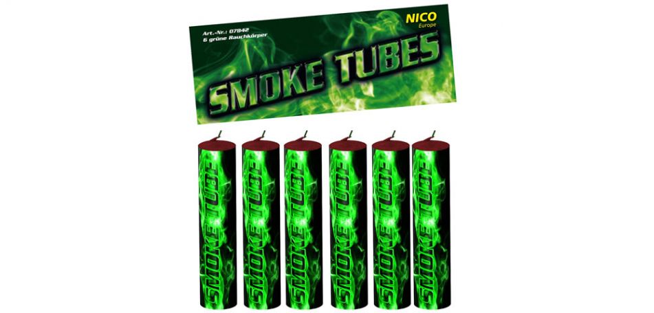 Nico Smoke Tubes Rauchgenerator - 6 Stück - grün
