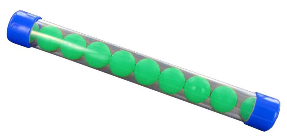 New Legion Rubberballs / Gummibälle cal.68 - 10 Stück - grün im 10er Röhrchen